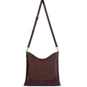 Pixie Mood Millie Recycled Vegan Leather Shoulder Bag Eggplant Color